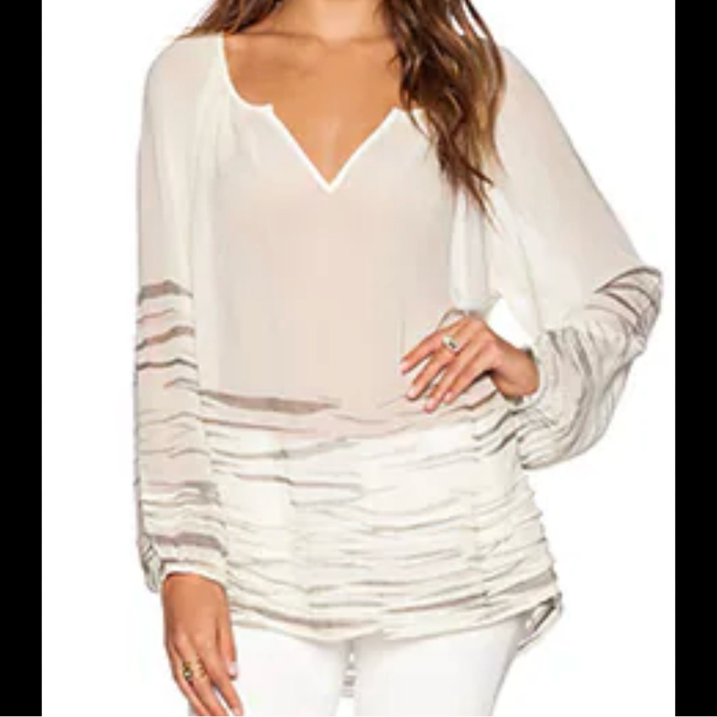 Sanctuary Bodega Hand Dye Silver Pink Top Medium